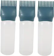 LOORGVEL Hair Dye Bottle Set Comb Applicator Bottle for Scalp Oiling Shampoo Application