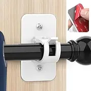 Curtain Rod Bracket Holder, Universal Plastic Self-Adhesive Wall Mount Holder for Curtain Rod(Curtain Rod Not Included) (1 Pack)