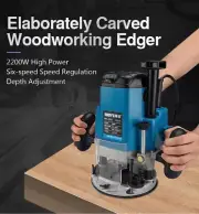Electric Manual Trimmer 2200W Router 9000-22000r/min Wood Working Tool