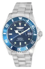 Invicta Pro-Diver Analog Stainless Steel Blue Dial Diver 36972 200M Mens Watch