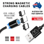 1m Magnetic Charging Cable For iPhone, Samsung Type-C, Micro USB