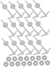 TIDTALEO 15 Sets Iron Aircraft Orchid Clip Hardware Nuts Hanger Bolts Wing Bolts Screw Fitting Thread Inserts Wing Head Thumb Screw Wall Anchors Heavy Duty Toggle Bolts Silver Carbon Steel