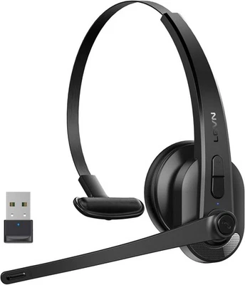 Wireless Headset with Mic for Work, Bluetooth 5.3 Headset with Microphone (AI...