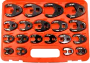 19 Piece Metric Flare Nut Crowsfoot Wrenches T&E Tools 93919