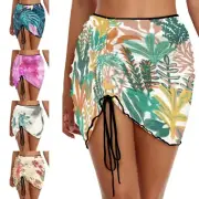 Womens Swimsuit Up Summer-Beach Skirt Swimwear Sheer Cover-ups