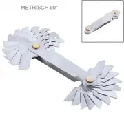 24pcs Thread Gauge 60 Degree Screw Pitch Gauge with 0.25-6.0 Blades Range