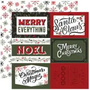2 Sheets Echo Park Paper SALUTATIONS CHRISTMAS 12x12 Cardstock - 6x4 Journaling