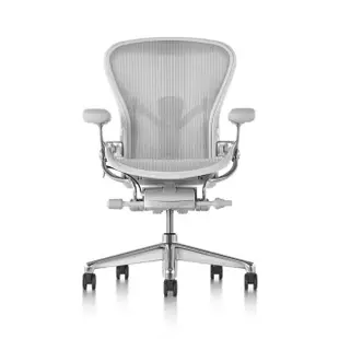 【Herman Miller】Aeron2.0全功能 鋁合金腳 礦石白 B SIZE DW扶手(功能最頂配☆經典再進化 二代人體工學椅)