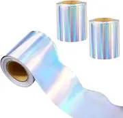 ccHuDE 3 Rolls 7.6cm 20m Iridescent Bulletin Board Borders Rolled Classroom Borders Scalloped Border Trims Decorative Poster Borders Wide Border Sticker Rolls