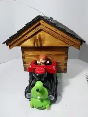 Little People Train With Brown Shingled Birdhouse Made By Mert