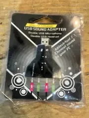 Vlrual 7.1 Channel USB Sound Adapter, Double Microphone & Headset, NOP