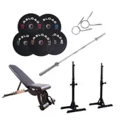 Commercial Squat Rack & Bumper Plate Home Gym Package [Package 16]