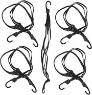 5pcs Motorcycle Accessories for Men Elastic Cord Bungee Straps Tie Down Bike Helmet Rope Elastic Bungee Straps Cords Hitch Bike Motorbike Motorcycle Accessories for Black Plastic