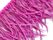 1 YARD - Rose Pink Goose Biots Stripped Wing Wholesale Feather Trim Bulk Supply