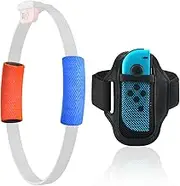 Accessories Kit for Nintendo Switch Ring Fit Adventure, 1 Switch Leg Strap and 2 Ring-Con Grips