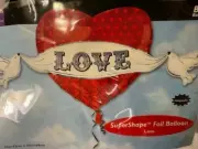 Jumbo Mylar Super Heart-shape Valentine Balloon with weight