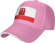 [SSIULUS] Flag of Gibraltar Casquette Cap Hats,Trucker,Baseball Cap with Snapback,Perfect for Summer,Golf
