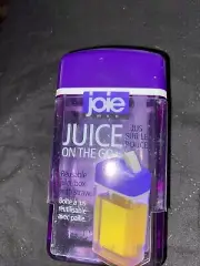 Joie Juice on the Go Reusable Plastic Juice Box Container Attached Straw 6.25 Oz