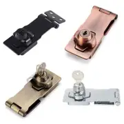 Twist Knob Keyed Locking Hasp Padlock Set for Cabinets Security Door Van Lock