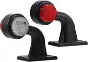 HAWILLOSCH 1 Pair Trailer Lights Red White Taillights for Trucks Trailers Easy Install Turn Signal Durable Practical for Safe Night Driving Suitable for Various Vehicles