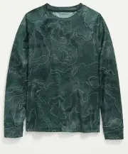 Old Navy Kids Size Large (10-12) Go Dry Camo Print Mesh Long Sleeve Tee T-Shirt