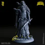 Old Wizard Druid Warlock Resin Miniature 28mm 32mm Dungeon Dragons D&D RPG