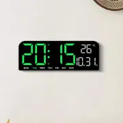 Large Digital Wall Clock Temperature Display Night Mode Table Alarm Clock
