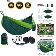 Camping Hammock Dual Person Lightweight Portable Tree Straps 500 lbs