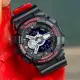 【G-SHOCK】絕對強悍時尚潮流運動錶-黑紅(GA-110HR-1A)