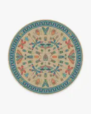 245' Round | Machine Washable Runner Rug | Kid & Pet Friendly | Indoor Rug | Iris Apfel Flutterby Multicolour Tufted Rug | Ruggable