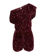sequin-embellished chenille playsuit IT38 red and black