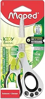 Maped Helix USA Koopy Spring-Assisted Educational Scissors, Kids, 5 Inch, Blunt Tip, Right Handed Use (470249US),Black/White