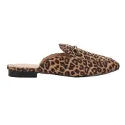 Corkys Charmer Leopard Mules Womens Black, Brown Flats Casual 10-0093-LEOP