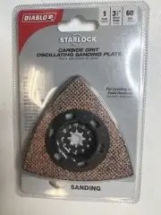 Diablo 3-1/2 in. 60-Grit Starlock Carbide Grit Oscillating Sanding Plate - New