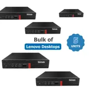 Bulk of 5x Lenovo ThinkCentre M920q Tiny Desktop PC i5-8500T Six-Cores 2.4Ghz 16GB RAM 256GB SSD - Refurbished