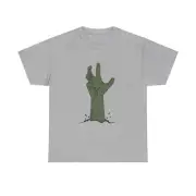 Zombie Grave Hand T-Shirt - halloween monster dead earth alive cool scary tee