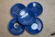Lot of 5- 10" Blue Gold Pans w/ Bottle Snuffer-Panning Kit-Mining BackPack