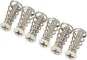 [Musiclily] Ultra UNC#6-32X3/4 Inch Stainless Steel Single Coil Pickup Mounting Screws and Springs Set for USA/Mexico Fender Strat Style Electric Guitar, Nickel (Set of 6)