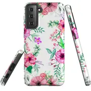 For Samsung Galaxy S22+ Plus Case, Armour Cover, Floral Garden