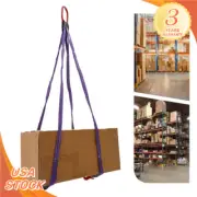 1.18" X 9.84' Heavy Duty Polyester Recovery Tow Strap 6613LBS Sling Chain Hooks