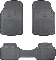 AmazonBasics 3-Piece Flexible Car Floor Mat, Gray
