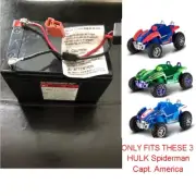 12V Replacement Battery w. Red Clip for Kid Trax Spiderman Hulk Dune Buggy Ride