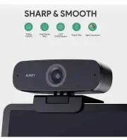 AUKEY Webcam 1080p Full HD, Live Streaming Camera with Noise Reduction PC-W3 NEW