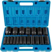VEVOR Impact Socket Set 1/2 Inches 19 Piece Impact Sockets, Deep Socket, 6-Point