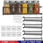 4/8PCS Spice Herb Jar Rack Holder Kitchen Door Cupboard Wall Storage Stand Shelf
