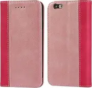 Cavor for iPhone 6 Case, iPhone 6s Case,Premium Leather Folio Flip Wallet Case Cover Magnetic Closure Book Design with Kickstand Feature & Card Slots(4.7")-Pink