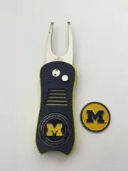 Michigan Wolverines Switchblade Divot Tool, BONUS Marker, NEW