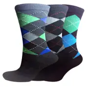 Mens BGB Cotton Rich Argyle Dress Diamond Shape 3,6 & 12 Pack Size 10-13