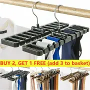 Closet Wardrobe Storage Rack Scarf Tie Belts Hanger Shelf Space Saving Organizer