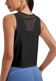 [Pioneer Camp] Women's Tank Top Summer Sports Tops Sleeveless Crop Yoga Shirt for Women Lightweight Breathable Tank Top